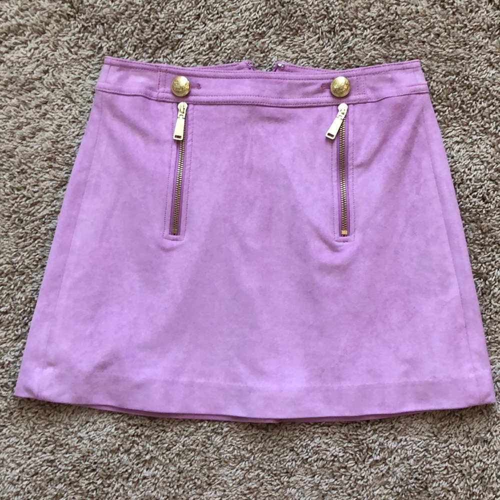 Express velvet pink skirt